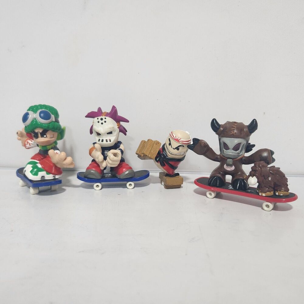 Tech Deck Dudes & Boards Lot: Flake, Bruce, Norman, Rozz Cow, Mini Mammoth